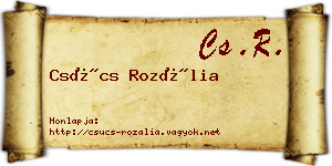 Csúcs Rozália névjegykártya
