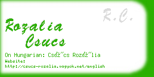 rozalia csucs business card