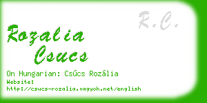 rozalia csucs business card